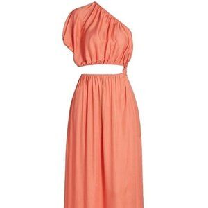 Farm Rio One-Shoulder Open-Waist Dress - Size Large